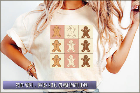Retro Gingerbread Glitter Christmas PNG Sublimation Shetara Begum 