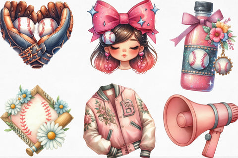 Retro Girly Baseball Sublimation Sublimation SVGista 