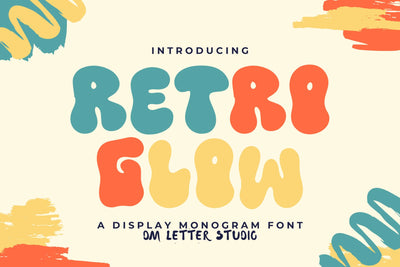 Retro Glow Font Font Dm Letter Studio 