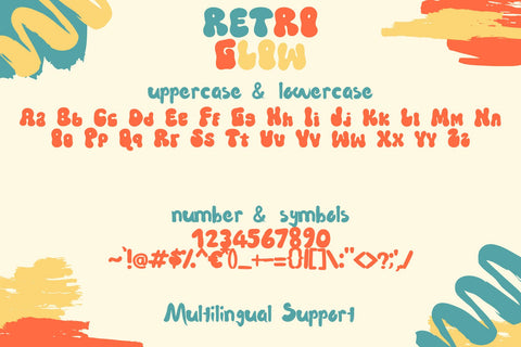 Retro Glow Font Font Dm Letter Studio 