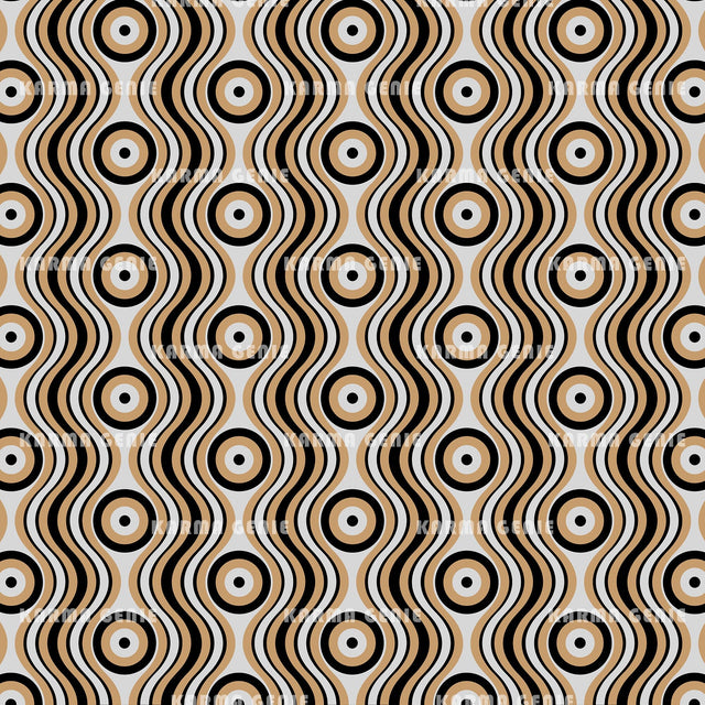 Retro Gold And Silver Seventies Style Mid Century Pattern Digital Paper Digital Pattern Karma Genie Graphics 