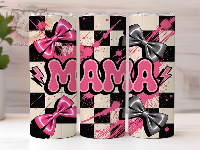 Retro Gothic Coquette Pink 20oz Tumbler, Gothic Coquette, Chunky Letters, Hot Pink, Shadow Effect, 20oz Tumbler Wrap, Sublimation PNG Sublimation Lara' s Designs 