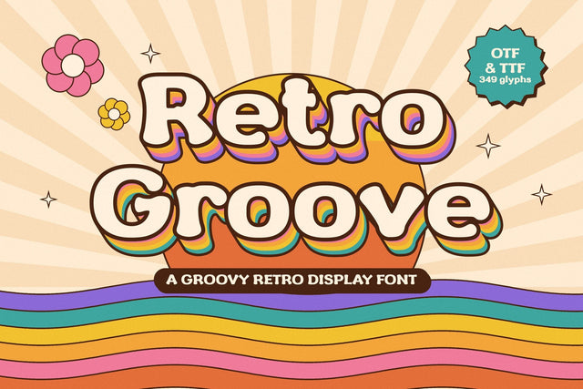 Retro Groove – Groovy 70s Retro Display Font Font ampersand 