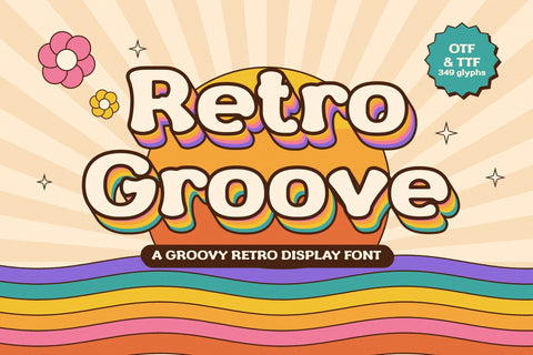 Retro Groove – Groovy 70s Retro Display Font Font ampersand 