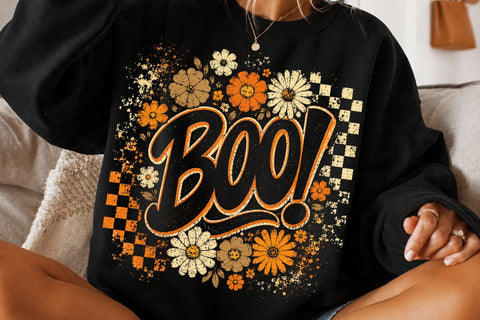 Retro Groovy Boo Halloween PNG SVG DesignDestine 