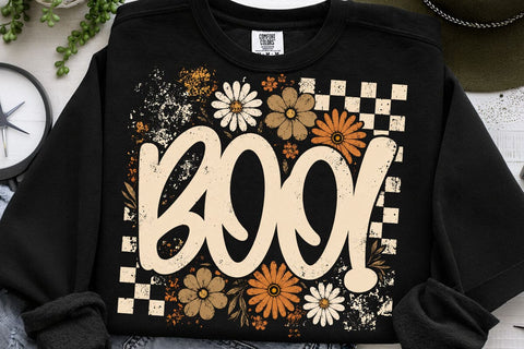 Retro Groovy Boo Halloween PNG SVG DesignDestine 