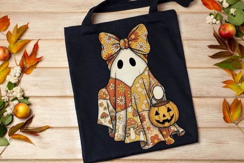 Retro Groovy Ghost PNG| Halloween Ghost Sublimation Png. Sublimation CosmosFineArt 