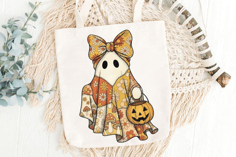 Retro Groovy Ghost PNG| Halloween Ghost Sublimation Png. Sublimation CosmosFineArt 