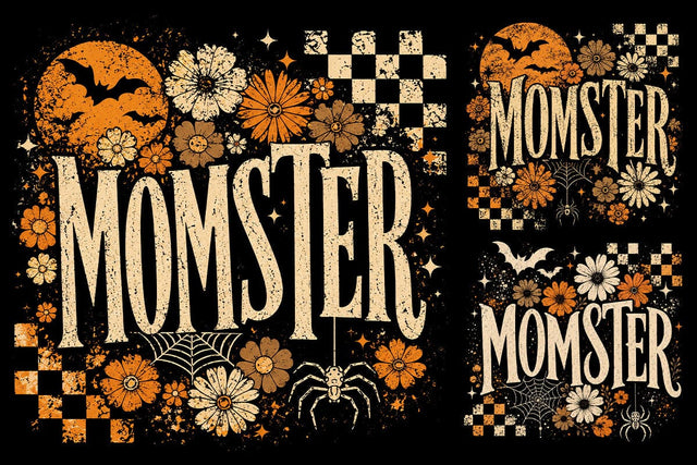Retro Groovy Momster Halloween PNG SVG DesignDestine 