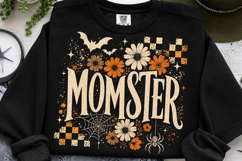 Retro Groovy Momster Halloween PNG SVG DesignDestine 