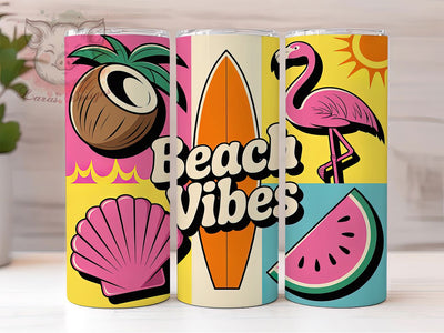 Retro Groovy Summer 20oz Tumbler, Beach Vibes Wrap, Vintage Summer PNG, 70s Style Sublimation, 20oz Skinny Tumbler, Retro Coastal Art, Sunset Beach Design, Groovy Summer Graphic Sublimation Lara' s Designs 