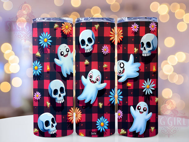 Retro Halloween 20oz Tumbler Wrap Sublimation Design, Straight Tapered Tumbler Wrap, Spooky Season Tumbler Png, Instant Digital Download Sublimation SvggirlplusArt 