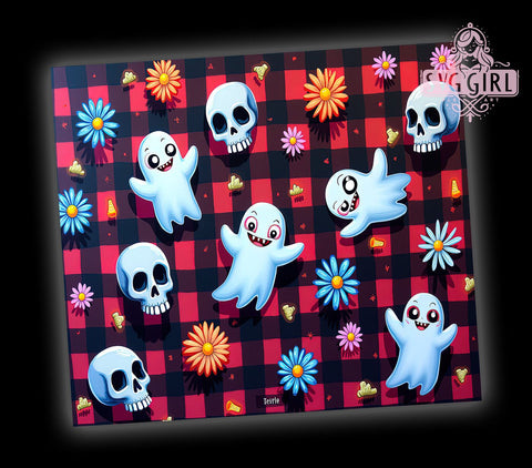 Retro Halloween 20oz Tumbler Wrap Sublimation Design, Straight Tapered Tumbler Wrap, Spooky Season Tumbler Png, Instant Digital Download Sublimation SvggirlplusArt 