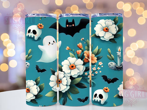 Retro Halloween 20oz Tumbler Wrap Sublimation Design, Straight Tapered Tumbler Wrap, Spooky Season Tumbler Png, Instant Digital Download Sublimation SvggirlplusArt 