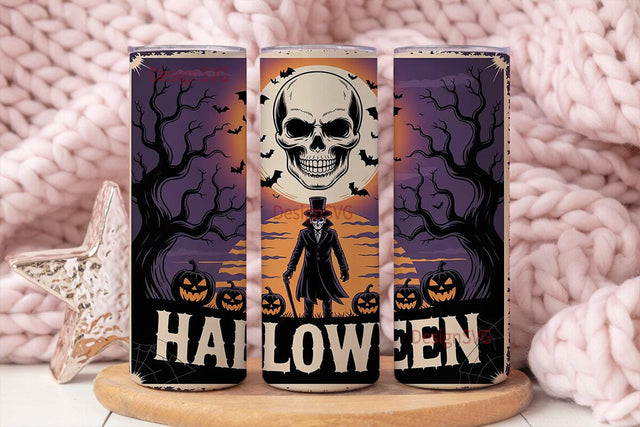 Retro Halloween 20oz Tumbler Wrap Sublimation DesignSVG 