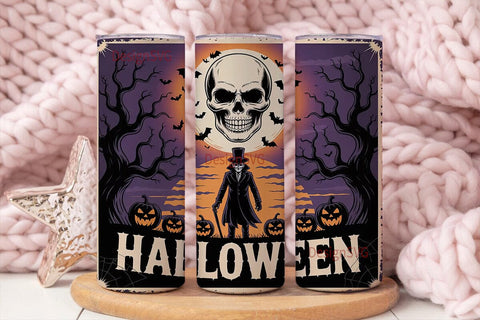 Retro Halloween 20oz Tumbler Wrap Sublimation DesignSVG 