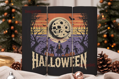 Retro Halloween 20oz Tumbler Wrap Sublimation DesignSVG 