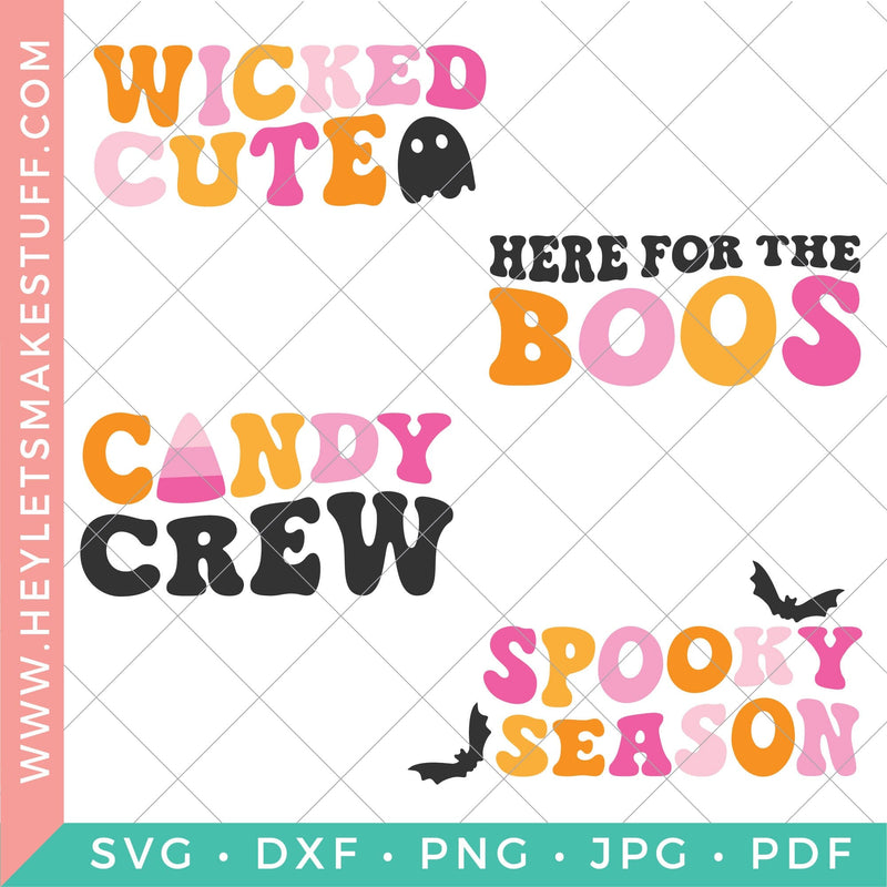 Retro Halloween Bundle SVG Hey Let's Make Stuff 