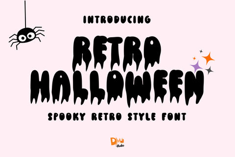 Retro Halloween Font Dm Letter Studio 