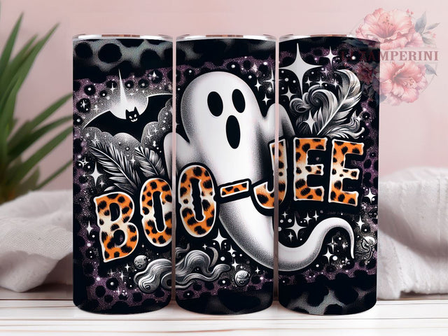 Retro Halloween Ghost 20oz Tumbler Wrap PNG, Leopard Ghost Tumbler Png, Straight & Tapered Tumbler Wrap, Instant Digital Download Sublimation Li Zamperini 