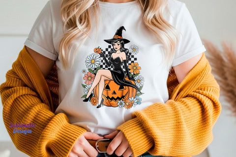 Retro Halloween Pin-Up Witch PNG | Halloween design for sublimation Sublimation Sublimatiz Designs 