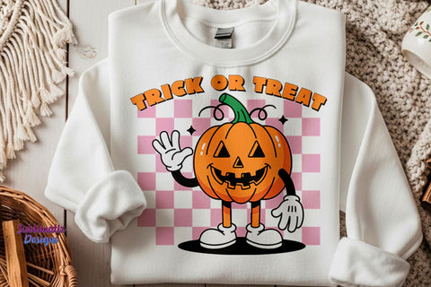 Retro Halloween Pumpkin PNG Sublimation Sublimatiz Designs 