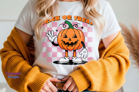 Retro Halloween Pumpkin PNG Sublimation Sublimatiz Designs 
