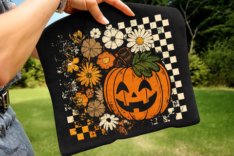 Retro Halloween Pumpkin PNG SVG DesignDestine 