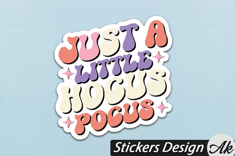 Retro Halloween Stickers Bundle SVG akazaddesign 