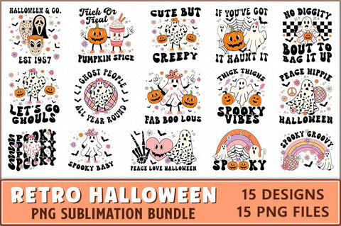 Retro Halloween Sublimation Bundle Sublimation Shetara Begum 