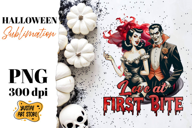 Retro Halloween sublimation design. Vampire sublimation. Sublimation Yustaf Art Store 