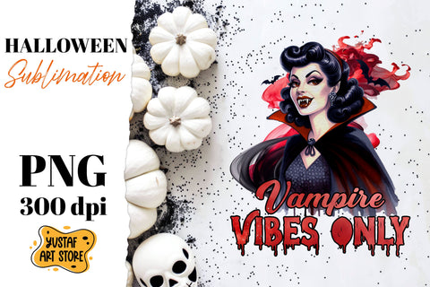 Retro Halloween sublimation design. Vampire sublimation. Sublimation Yustaf Art Store 
