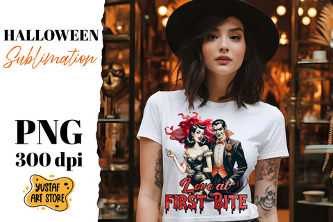 Retro Halloween sublimation design. Vampire sublimation. Sublimation Yustaf Art Store 