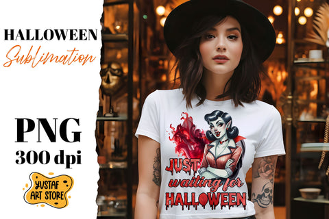 Retro Halloween sublimation design. Vampire sublimation. Sublimation Yustaf Art Store 