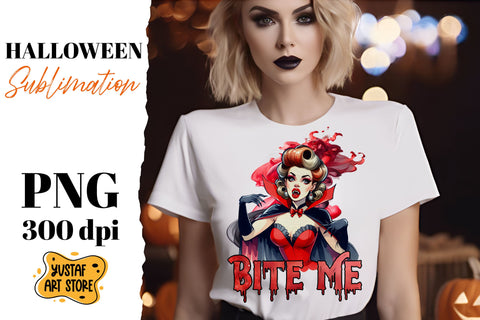 Retro Halloween sublimation design. Vampire sublimation. Sublimation Yustaf Art Store 