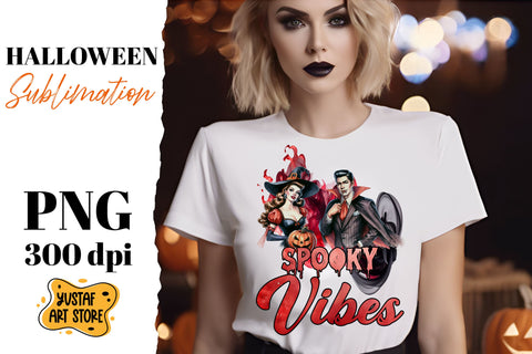 Retro Halloween sublimation design. Vampire sublimation. Sublimation Yustaf Art Store 