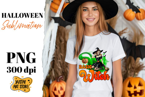 Retro Halloween sublimation design. Witch sublimation. Sublimation Yustaf Art Store 