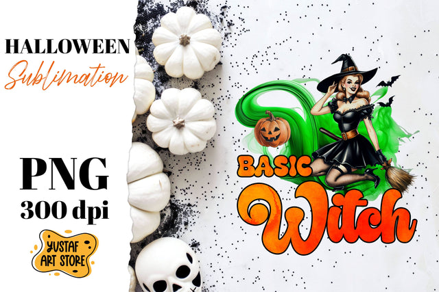 Retro Halloween sublimation design. Witch sublimation. Sublimation Yustaf Art Store 