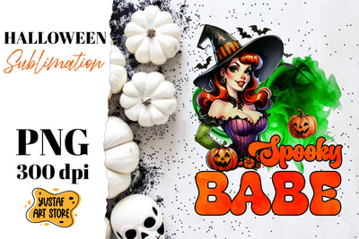Retro Halloween sublimation design. Witch sublimation. Sublimation Yustaf Art Store 