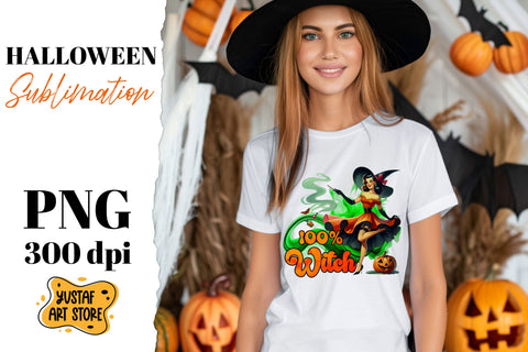 Retro Halloween sublimation design. Witch sublimation. Sublimation Yustaf Art Store 