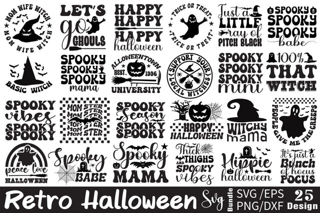 Retro Halloween SVG Bundle SVG Angelina750 