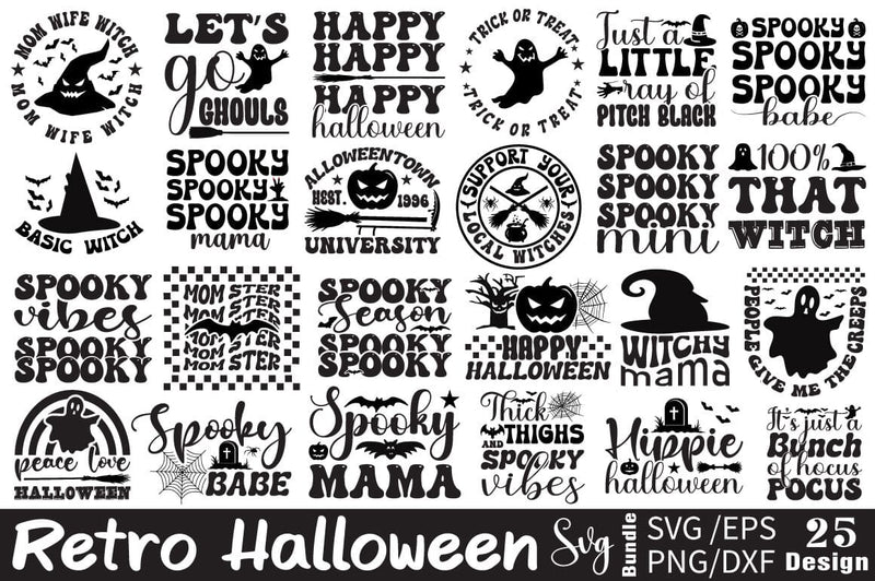 Retro Halloween SVG Bundle SVG Angelina750 