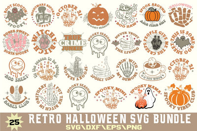 Retro Halloween Svg Bundle SVG Angelina750 