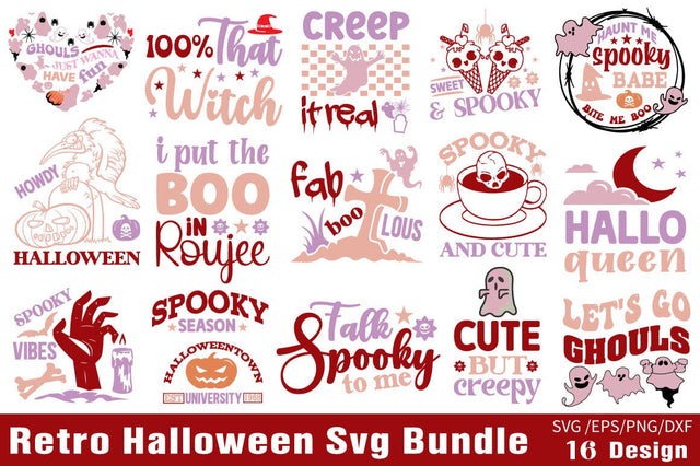 Retro Halloween SVG Bundle SVG Angelina750 