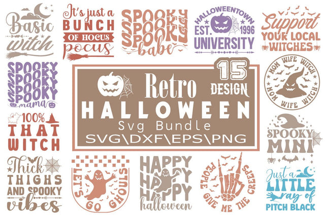 Retro Halloween SVG Bundle SVG Angelina750 