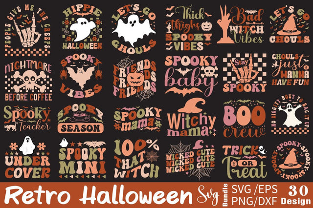 Retro Halloween SVG Bundle SVG Angelina750 