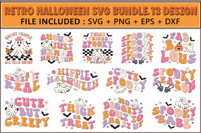 Retro Halloween SVG Bundle SVG Shetara Begum 