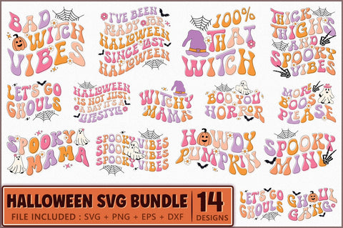 Retro Halloween SVG Design Bundle SVG Shetara Begum 