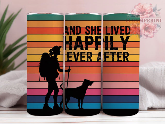 Retro Happily Ever 20oz Tumbler, Happily Ever After, Inspirational Quote, Tumbler Wrap, Sublimation Design, Positive Vibes, 20oz Tumbler Sublimation Li Zamperini 