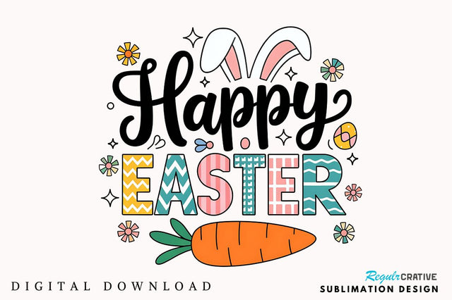 Retro Happy Easter PNG, Happy Easter Bunny Coquette PNG, Easter Coquette PNG, Floral Spring PNG, Retro Easter PNG, Preppy Easter Rabbit PNG, Girls Easter PNG Sublimation Regulrcrative 